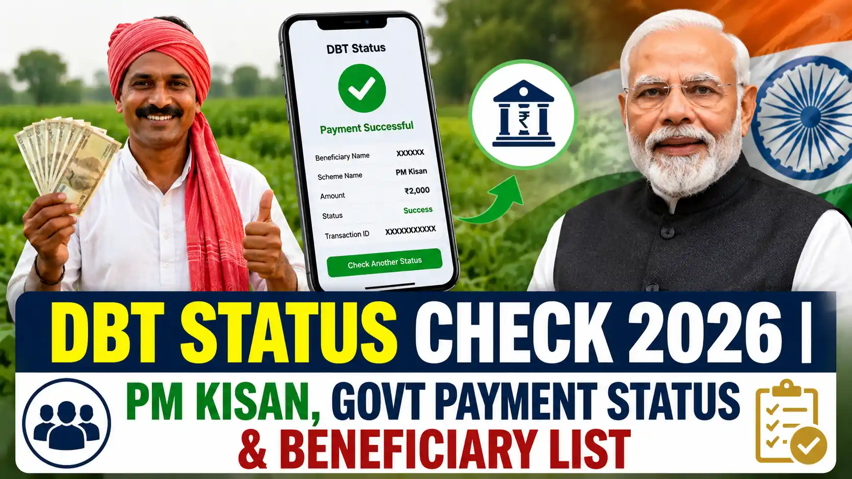 DBT Status Check 2026: How to Check DBT Payment Status, PM Kisan DBT Beneficiary Status & Govt Payment Status Online